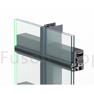 Narrow side curtain wall