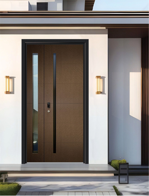 Custom single-opening front door