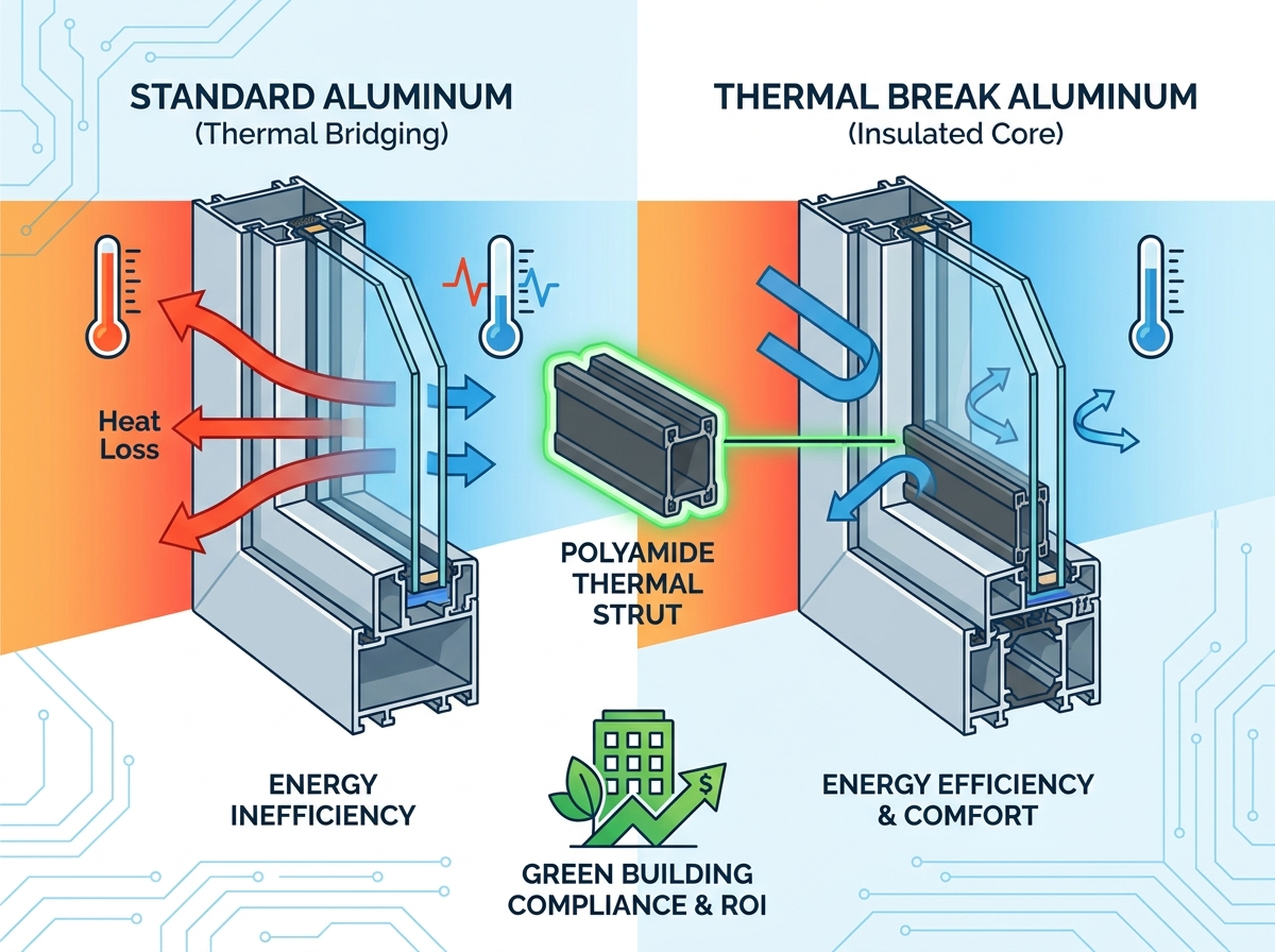 Thermal break aluminum profiles